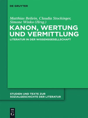 cover image of Kanon, Wertung und Vermittlung